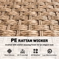 thumbnail image 5 of Outsunny Rattan Wicker Sofa 3-Seater Outdoor Patio Sofa with Cushions for Garden Backyard Porch Beige, 5 of 9