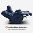 thumbnail image 6 of MCombo 3 Seat Power Reclining Sofa with Drop Down Table for Living Room, Heat, Vibration, USB Ports, Navy Blue, 6 of 8