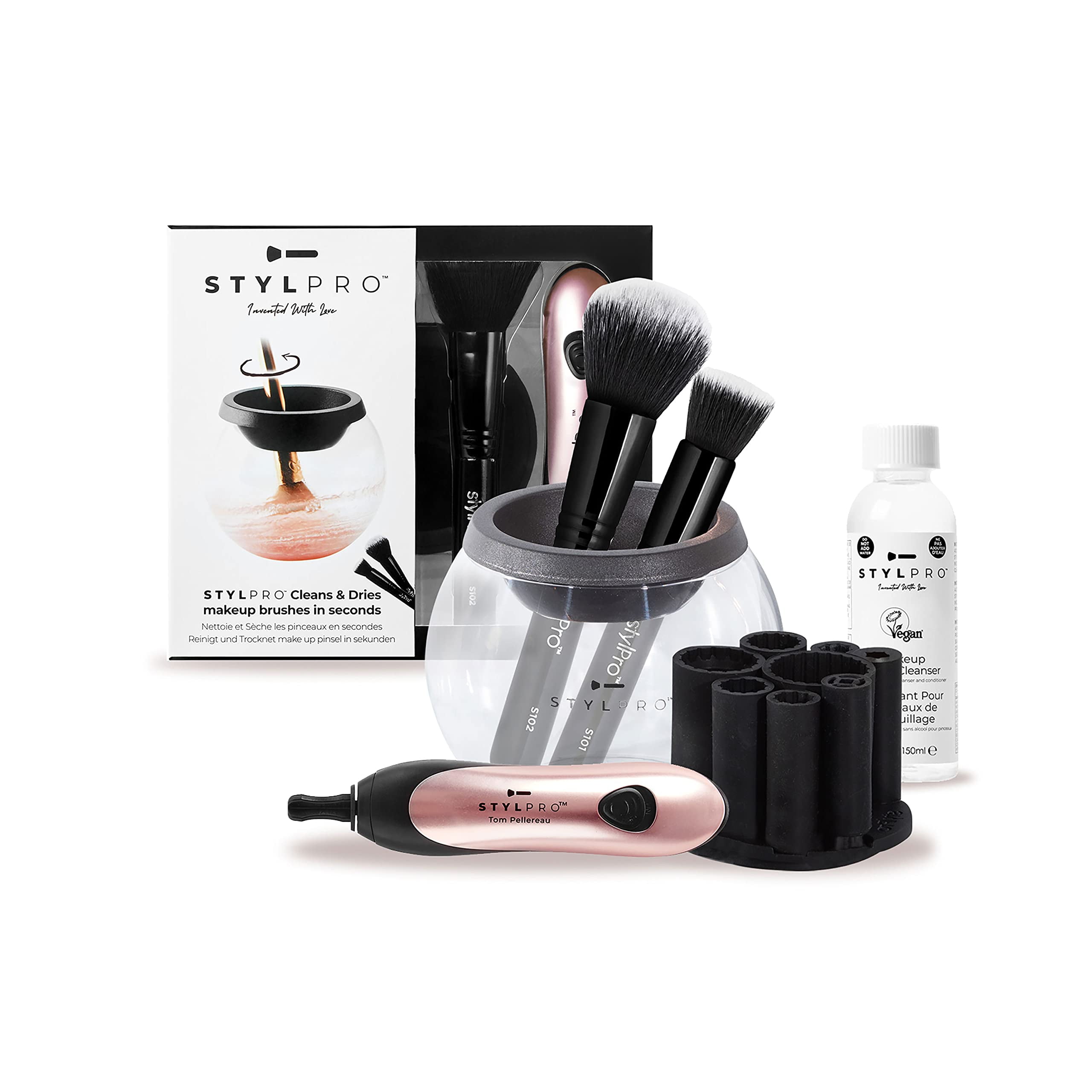 STYLPRO Blush Gift Set Kit Electric Makeup Brush Cleaner and Dryer