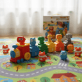 thumbnail image 3 of LuxeLine Montessori Matching Train Toy Set – 1 Locomotive + 9 Carriages with Animal Figures, Color & Number Sorting, Hand-Puppet Animals, Early Learning Gift for Toddlers, 3 of 6