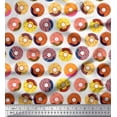 thumbnail image 1 of Soimoi Poly Georgette Fabric Donuts Food Print Fabric by Yard 52 Inch Wide, 1 of 5