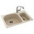 thumbnail image 2 of Large and Small Double Bowl Kitchen Sink in Bone Finish, 2 of 2