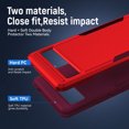 thumbnail image 5 of for Google Pixel 6a Case, Phone Case Heavy Duty 2 in 1 Full Body Rugged Shockproof Hybrid Hard PC Soft TPU Bumper Drop Protective Girls Women Boy Men Covers for Google Pixel 6a, Red+Rose, 5 of 6