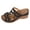 Black, variant on Orthopedic Sandals for Women Fashionable Cutout T-strap Wedge Slides Open Toe Summer Low Heel Slip on Beach Shoes Red Size 6.5