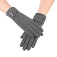 thumbnail image 2 of Clearance Gloves under $5,Women's Touchscreen Fleece Winter Gloves Beige M, 2 of 4
