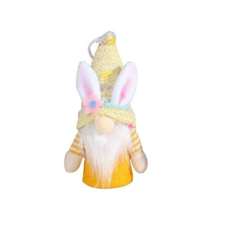 

Rdeuod Faceless Dolls With Lights Window Pendants Doll Ornaments Easter Decorations for Christmas Yellow