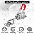 thumbnail image 4 of 4pcs 4001 Toggle Latch Clamp with Lock Hole – 304 Stainless Steel Heavy Duty Latch, 400Lbs Holding Capacity, Adjustable Quick Release Pull Latch, 4 of 6