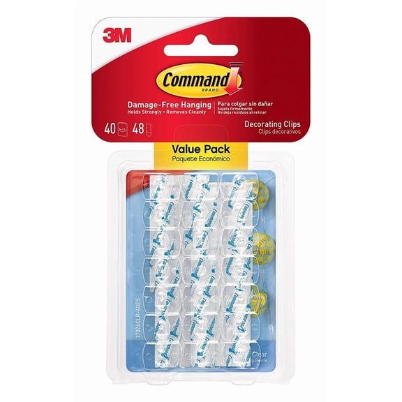 Command Decorating Clips Clear, 80-Clips