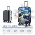 thumbnail image 4 of Susaid Vintage Starry Sky Shark Print Elastic Washable Suitcase Cover with Hidden Zipper, Fits 18-32 Inch Luggage for Protection During Travel-X-Large, 4 of 7