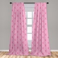 thumbnail image 4 of Ambesonne Retro Curtains, Pinkish Crescent Moons Art, Pair of 28"x63", Soft Pink Pale Rose, 4 of 4