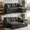 Black, variant on Convertible Sleeper Sofa Bed, 76.5" L Shaped Sectional Couch with Pull Out Bed, Storage Chaise & Reversible Lounge, Compact Linen Sectional Sofa for Small Space Apartment Living Room, Charcoal Black