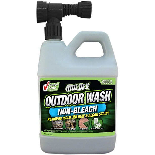 Moldex Mold, Mildew & Algae Stain Remover Non-Bleach Outdoor Wash, 56 ...