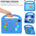 thumbnail image 3 of Lightweight Portable Case for iPad Mini 7 (A17 Pro) 2024 / iPad Mini 6 2021 Letter Pattern Kids Shockproof Cover with Pencil Holder and Shoulder Strap, 3 of 9