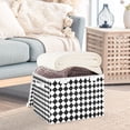 thumbnail image 3 of Yayeee Collapsible Cube Storage Bin with Lid Fabric Closet Decorative Basket with Handles, Black and White Geometric, 3 of 7