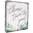 thumbnail image 3 of Northlight Choose to See the Good Metal Framed Canvas Wall Sign - 12" x 12" - White and Green, 3 of 9