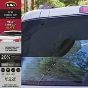 Gila HEAT SHIELD ELITE 20% VLT Rear Window Ceramic Automotive DIY Window Tint Heat Control, 6 Inch x 26 Feet