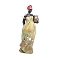 thumbnail image 4 of Estatua de mujer africana, escultura de coleccionista, figuras de dama tribales de resina Harz humana Stand de 11cmx38cm, 4 of 9