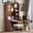 Walnut, variant on DRNANLIT Multi-Functional L-Shaped Computer Desk for Home Office, Study, Gaming, with Drawers & Storage Cabinets, Space-Saving Corner Workstation, White