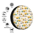 thumbnail image 4 of KLL Cars Pattern 14-17 inch Spare Tire Cover Universal Wheel Protector for Truck SUV Trailer Camping Rv Tire Covers-17 inch, 4 of 6