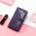 thumbnail image 5 of SaniMore for Motorola Moto G Power (2024) Wallet Case with Embossed Mandala PU Leather Flip Protection Wrist Strap Credit Card Holder Pocket Kickstand Shockproof Case, Purple, 5 of 7