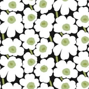 Marimekko Black Pieni Unikko Peel & Stick Wallpaper