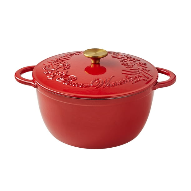 The Pioneer Woman Timeless Beauty 6-Quart Enamel-on-Cast Iron Holiday ...
