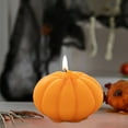 thumbnail image 5 of BiFandian Halloween Pumpkin Candles, Halloween Pumpkin Spice Candle Decoration Indoor Outdoor, Holiday Candle Gifts for Home Outside Yard Lawn Garden Party, 5 of 7