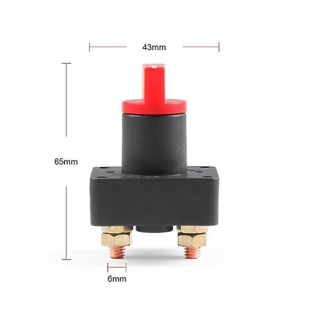 islamiento de corte giratorio de desconexión maestra de batería de 2 uds para barco de coche, interruptor de corte de energía de corriente peque?a interruptor de corte de batería Modifi de coche
