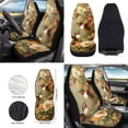 thumbnail image 2 of HUIACONG 12 Pcs Hummingbird Flower Auto Seat Covers Car Accessories Set Car Steering Wheel Cover Seat Belt Pads Cover Organizer Coasters Key Chains Armrest Cover Pad Universal Fit, 2 of 6