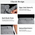 thumbnail image 6 of FEDTOSING Mens Casual Dress Pants Old Money 30"/32" Slim Fit Vintage Tapered Trousers, 6 of 7