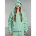 thumbnail image 6 of Women Hoodies with Eye Mask Oversized Long Sleeve Comfy Casual Basic Pullover Sweatshirts Fall Outfits Y2K Clothes Light Green M, 6 of 7