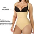 thumbnail image 4 of FITVALEN Women Thong Bodysuit Shapewear Tummy Control Panty Faja Open Bust Body Shaper, 4 of 6