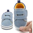 thumbnail image 3 of Baby Boy Girl Soft Sole Canvas Sneakers Sparkle High Top Lace Up Infant Unisex Ankle Shoes Booties Toddler Newborn Prewalker First Baby Walking Crib Shoes, 3 of 7