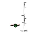 thumbnail image 4 of AoneJewelry Black Diamond and Created Emerald Ring In 14K Rose, White & Yellow Gold, 4 of 5