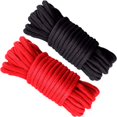 thumbnail image 1 of MesaSe Soft Rope Cord Casewin 2Pack Soft Cotton Rope 10 M/33 Feet 8 MM All Purpose Cotton Rope Craft Rope (Red/Black), 1 of 9