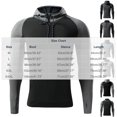 thumbnail image 3 of UVEASISHA Workout Hoodies for Men Quarter Zip Long Sleeve Hoodie Shirt Drawstring Color Block Compression Shirts Slim Fit Lightweight Gym Hooded Tops with Thumbhole Black L, 3 of 9
