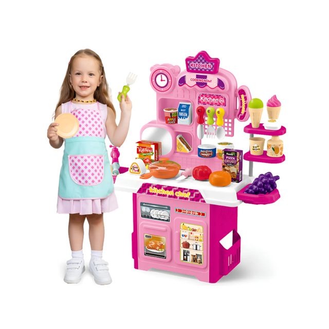 Xtellar Cocina Infantil De Juguete Cocina De Juguete Ddcat Juguetes para niñas Juego de 53 piezas