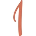 thumbnail image 1 of Decorative Acrylic Letter, Custom Blank I Script, 8'' Tall Pastel Coral Alphabet, 1 of 5