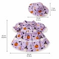 thumbnail image 3 of Fall Porch Goose Pumpkin Outfits,23 Inch Pumpkins Ghost Pattern Decor Dress with Summer Wide-brim Hat for Front Porch Yard Decor,Garden Landscape,Holiday Outdoor Atmosphere Layout,Purple, 3 of 7