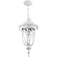 thumbnail image 2 of VIANIS Large Outdoor Pendant Light Lantern, White Modern Outdoor Chandelier, Handcrafted Hanging Outdoor Lights with Seed Glass, Outdoor Ceiling Lights for Porch, House, Doorway, Garden, Entryway, 2 of 10