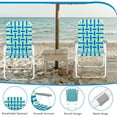 thumbnail image 4 of Zimtown 2 Pack Lawn Chair Folding Web Set Beach Chair Camping Chair Blue, 4 of 7