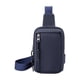 thumbnail image 2 of Bolsa de pecho de hombre Mochila de hombro de membrana de cuero | Correa cruzada pequeña repelente al agua | Correa ajustable para mochila de viaje ligera | Negro Gris Azul 12x7x19cm Polyesther, 2 of 7