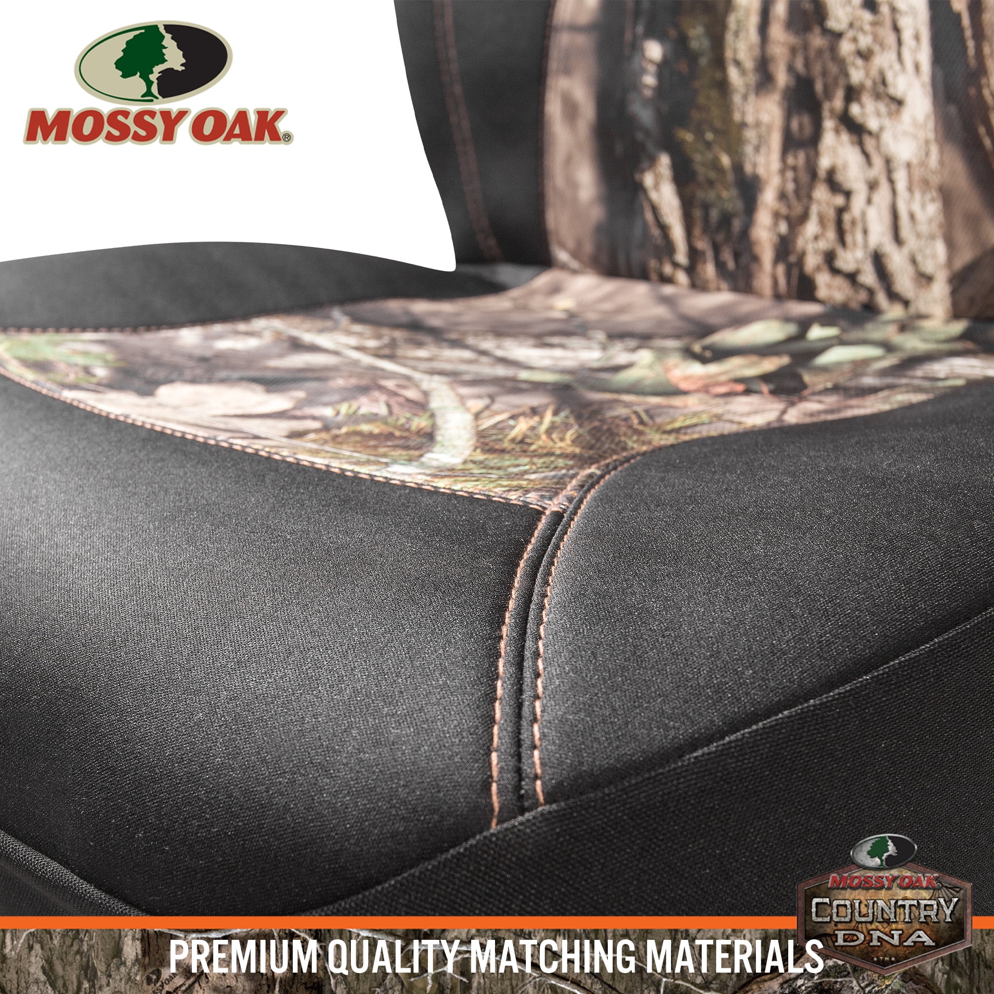 MOSSY Oak Low Back Camo Seat Covers, Airbag Compatible, Universial Fit, Fit Most Bucket Seats - Made with Premium Waterproof Neoprene Fabric - Official Licensed Product