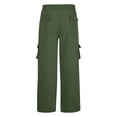 thumbnail image 5 of Men's Relaxed Fit Cargo Pants Straight Leg Elastic Waist Drawstring Multi Pocket Durable Spring Fall Pants, 5 of 9