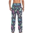 thumbnail image 2 of GZHJMY Dinosaur Pajama Pants for Men, Lounge Pants Lightweight Men Pajama Bottoms with Drawstring Pockets, Christmas New Year Birthday Gifts, Medium, 2 of 6