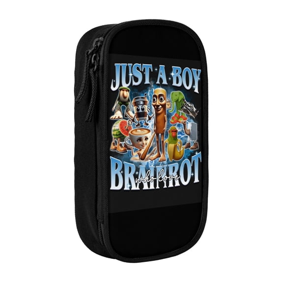 Italian Brainrot Pencil Case, Multipurpose Pencase ,Large Capacity Durable Pencil Pouch Storage Pen Bag Organizer Stationery