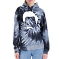 thumbnail image 2 of Wild Bobby, White Parks and Rec Fans Ron Swanson Mustache Face Silhouette, Pop Culture, Unisex Graphic Hoodie Sweatshirt, Spiral Black, 3X-Large, 2 of 4