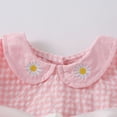 thumbnail image 5 of GYRATEDREAM Infant Baby Girl Sleeveless Dress + Hat Outfits Lapel Daisy Print Birthday Party Holiday Princess Dress Cute Spring Summer Fall Clothes for 2-15M Pink, 5 of 8