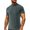 #Gray, variant on DPTALR Men's Casual Fashion Mock Neck Short Sleeve Shirt,White, S