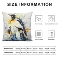 thumbnail image 5 of Throw Pillow Cover Red Animal Penguin Graphics Splash Watercolor Unusual for Day  Pillowcase Home Decorative Square Pillow Case Cushion Cover, 5 of 5